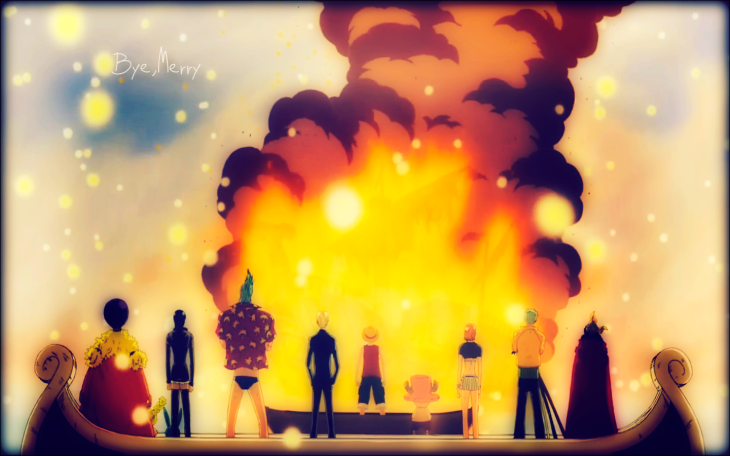 one piece going merry funeral wallpaper by josdw d4vsc1i